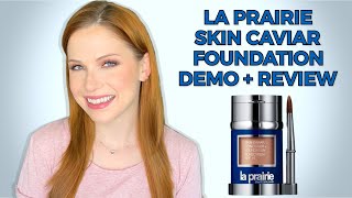 LA PRAIRIE SKIN CAVIAR FOUNDATION REVIEW  DEMO  beautybykaylak [upl. by Guise]