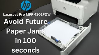 How To Avoid Paper Jams  HP LaserJet Pro MFP 4101FDW [upl. by Atined16]