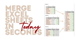 Merge Multiple Sheets in Excel in Seconds  Quick amp Easy Tutorial [upl. by Ednalrim]