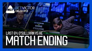 OSullivan STUNNED By He Guoqiang 😮  BetVictor English Open 2024 [upl. by Adnawuj]