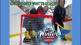 KNEE HOCKEY WINTER CLASSIC  WITH CUSTOM OUTDOOR RINK [upl. by Ttesil]