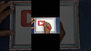 How to Draw Youtube Logo  Famous Logo Drawing Tutorial art [upl. by Luisa535]