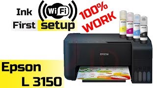 First Setup and Wifi Connection Epson L3150 Indonesia English subtitle [upl. by Karla658]