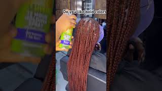 Ginger colored knots less braids braids viralvideo hairstyles [upl. by Yelnahs]