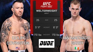 COLBY COVINGTON vs IAN MACHADOGARRY  UFC Fantasy  Ai Prediction  Full Fight [upl. by Nylorahs]