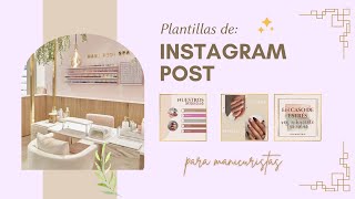 Plantillas de Instagram Post para Manicuristas [upl. by Ademla]