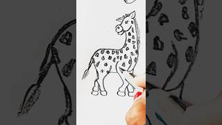 giraffe drawing art drawingtutorial easydrawing tutorial pencildrawing shorts trending [upl. by Nnaegroeg]