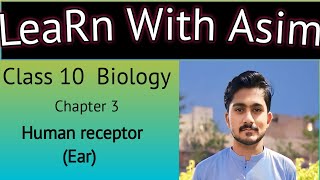 10th biology chapter 12  Human Receptors Ear  coordination and control chapter 3 [upl. by Aihsot615]