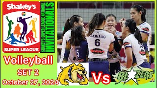 NU LADY BULLDOGS VS ST BENILDE LADY BLAZERS SET 2 SHAKEYS SUPER LEAGUE October 27 2024 [upl. by Jorgan]