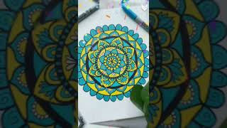 Mandala art colouring ideas viralvideo shortvideo bindass colour painting 🤗🤗 [upl. by Onaicram]