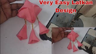 Fabric Latkan Cutting And Stitching  New Blouse Hanging  Hanging Dori  Flower Hanging Designs [upl. by Pomeroy758]