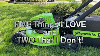 NEW Greenworks 25quot Battery Lawn Mower  FASTEST  Review 2020👍🏻 👎🏻 [upl. by Ordnajela]