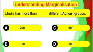 MCQ Questions for Class 8 Civics Chapter 7 Understanding Marginalisation with Answers [upl. by Atenaz451]