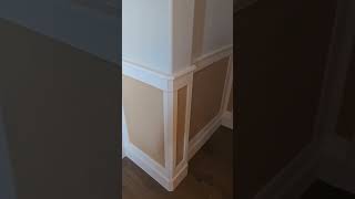 Entry Wainscot wainscoting panels custom trim finishcarpentry accentwall upgrade [upl. by Rog219]