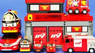 월드카 파워키 소방본부 장난감 뽀로로 119소방차 로보카폴리 World Car Fire Engine Pororo Robocar Poli Toy Игрушки Робокар Поли [upl. by Htrowslle425]