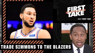 Stephen A The 76ers should trade Ben Simmons to the Trail Blazers  First Take [upl. by Rosenquist927]