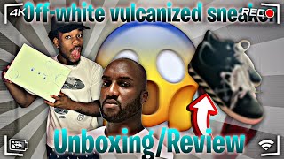 OFFWHITE Vulcanized low top mens Sneaker Unboxing and Review [upl. by Hike992]