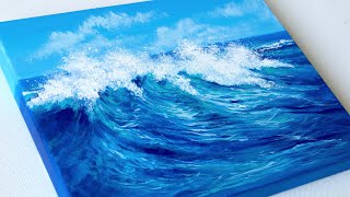 Ocean Wave Painting  Sea Painting in Acrylic [upl. by Fifi]