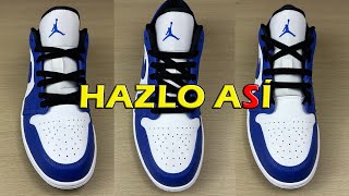 3 Formas INCREIBLES de amarrar tus Cordones en JORDAN 1 New Ways How to Lace NIKE AIR JORDAN 1 [upl. by Launame]