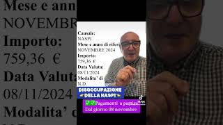 🛑INPS PAGA 👉NASPI A PARTIRE DAL GIORNO 0811 youtube letstalk youtubeshorts shorts [upl. by Nils]