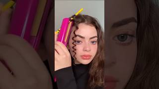 Hair curl with straightener 😱 foryou shakshishorts hairstyle straightener [upl. by Estrella]