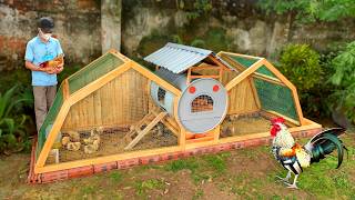 Turn discarded wood and old barrel into cozy chicken coop [upl. by Teevens]