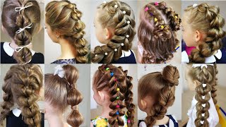 14 ideas braids and hairstyles without braiding Very EASY and SIMPLE ways [upl. by Nisaj]