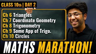 Class 10th Maths Marathon  CH 6 to CH 10 🔥  Shobhit Nirwan [upl. by Stanfield832]