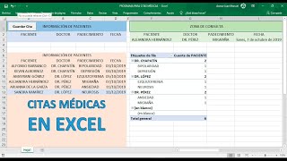 🏆CONTROL de Citas médicas  Macro que copia ordena y guarda información en excel [upl. by Marna]