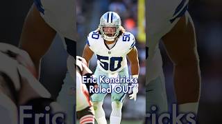 Cowboys Get BAD Eric Kendricks News For Week 6 [upl. by Eixel114]