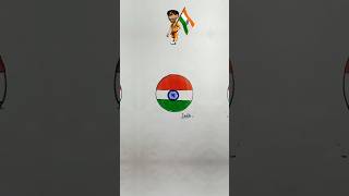 India Flag  Independence Day Drawing  Republic Day Drawing art short shorts [upl. by Suravart]