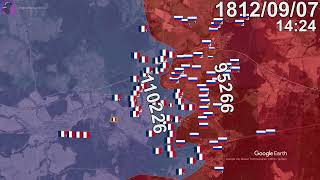 Battle of Borodino in 1 minute using Google Earth [upl. by Natassia]