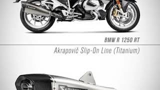 Akrapovic SOUND terminale BMW R 1250 RT 2019 in titanio omologato  MotoRacingShopcom [upl. by Eerol919]