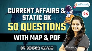 600 AM  RRB Group D amp SSC Current Affairs amp Static GK by Shipra Maam  50 Questions [upl. by Alesiram]