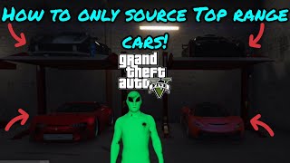 How to only source Top Range cars in your Vehicle Warehouse  GTA 5 Online [upl. by Paule999]