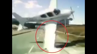 Caught on Cam Small plane almost crashes into car traffic Toronto Real Dashcam Road Footage [upl. by Ayhtin]