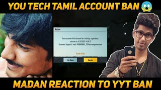 YOU TECH TAMIL account banned in Live 🛑 Madan reaction to yyt account banned😱 use headphones 🎧 [upl. by Vivica564]