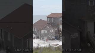 Dramatic Video Shows Moment Third Rodanthe House Collapses Into Ocean [upl. by Euqinotna766]