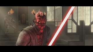 Star Wars The Clone Wars  Pre Vizsla vs Darth Maul 1080p [upl. by Aivatnwahs]