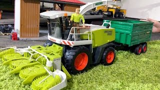 BRUDER TRACTORS for Children JACKs FARM WORLD all machines on Duty CLAAS JAGUAR [upl. by Bradwell]