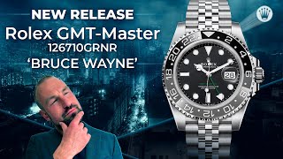 NEW RELEASE Rolex GMTMaster II 126710GRNR Bruce Wayne [upl. by Gargan]