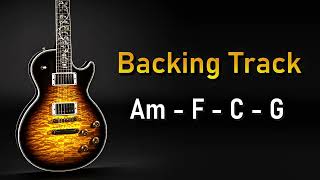 Rock Pop BACKING TRACK A Minor  Am F C G  70 BPM  Guitar Backing Track [upl. by Eanal]