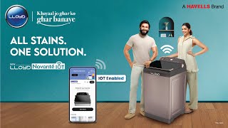 Lloyd Novante Washing Machine  IoT  All Stains One Solution  Ranveer amp Deepika  Hindi  20 Sec [upl. by Lanoil]