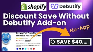 Discount Saved AddOn in the Shopify Debutify Theme  Sale Percentage Badge by Custom coding [upl. by Rednijar606]