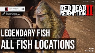 All Legendary Fish Collectible Locations A Fisher of Fish  Red Dead Redemption 2 [upl. by Eyar]