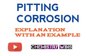 PITTING CORROSION  CORROSION sadhanadhananjaya CHEMISTRY WINS chemistry [upl. by Nazarius162]