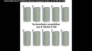 Torsionsfeder ALLE TYPEN für Hörmann Garagentor Feder L R 18 700 701 702 [upl. by Atekram351]