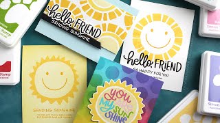 4 Happy Cards to bring the SUNSHINE with the NEW Simon Says Stamp Card Kit with Kristina Werner [upl. by Ardiedal]