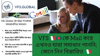 VFS Global🇮🇹কে Mail করে যারা সমাধান পাননি এখনও  বিস্তারিত জেনে নিন।Italy🇮🇹Visa Appointment 2024 [upl. by Adnohsed344]