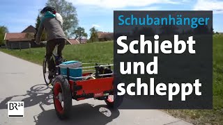 Mit Elektromotor u Funksteuerung Tüftler verbessert Schubanhänger fürs Fahrrad  Abendschau  BR24 [upl. by Yerffoej800]